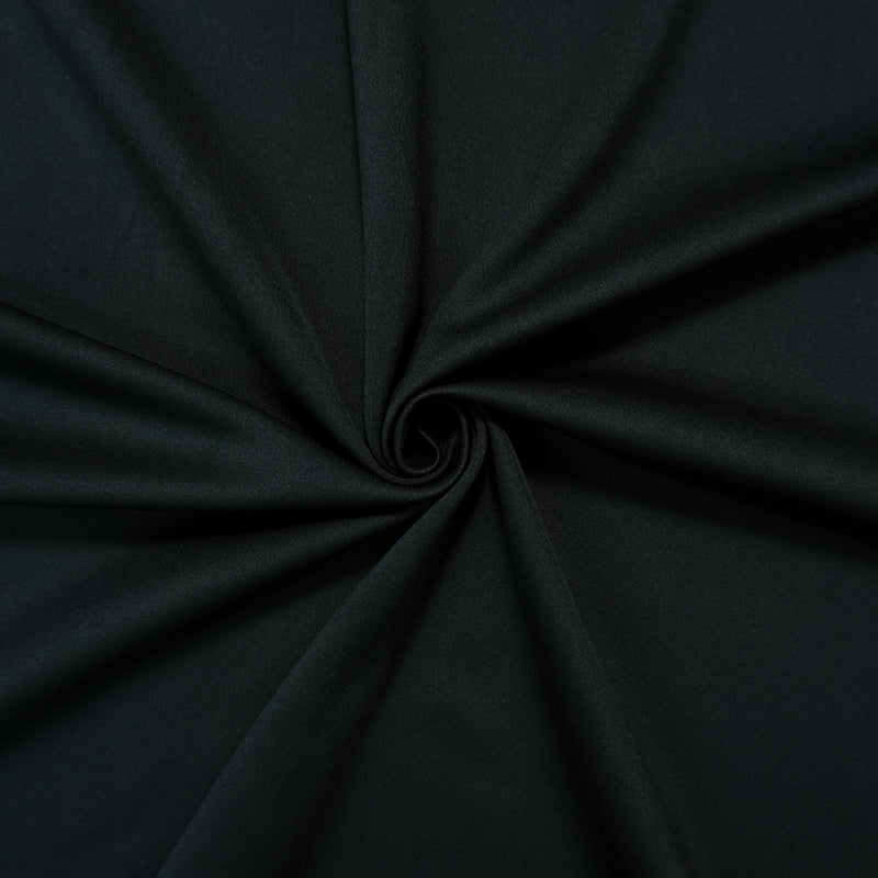 Black Famous Maker Nylon Spandex Solid Double Knit Fabric