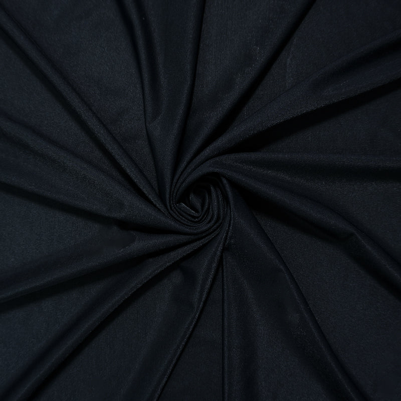 2 YD PC-Black Famous Maker Poly Spandex Solid Sheer Knit Fabric