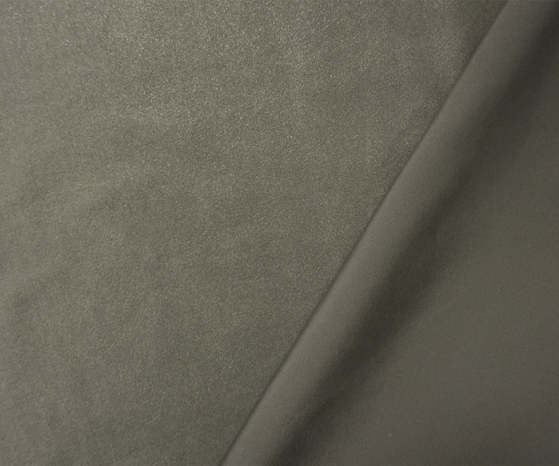 Gray Famous Maker Nylon Solid Satin Tricot Knit Yoga Fabric