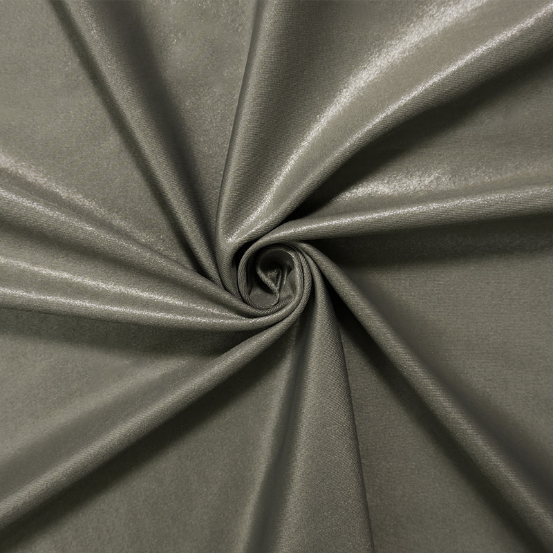 Gray Famous Maker Nylon Solid Satin Tricot Knit Yoga Fabric