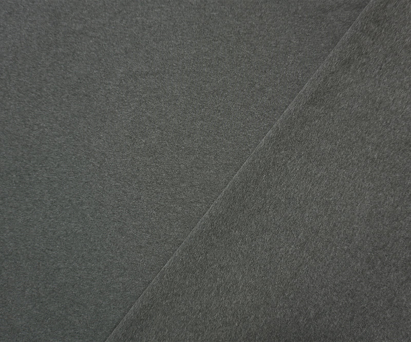 Gray Famous Maker Poly Spandex Solid Interlcok Yoga Knit Fabric