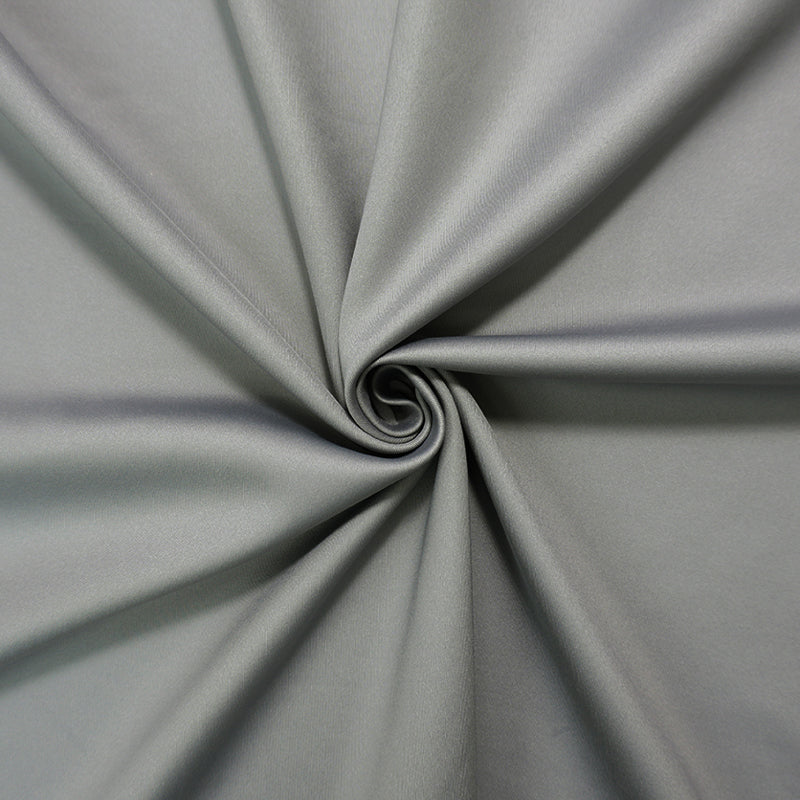 Gray Famous Maker Nylon Spandex Solid Double Knit Fabric
