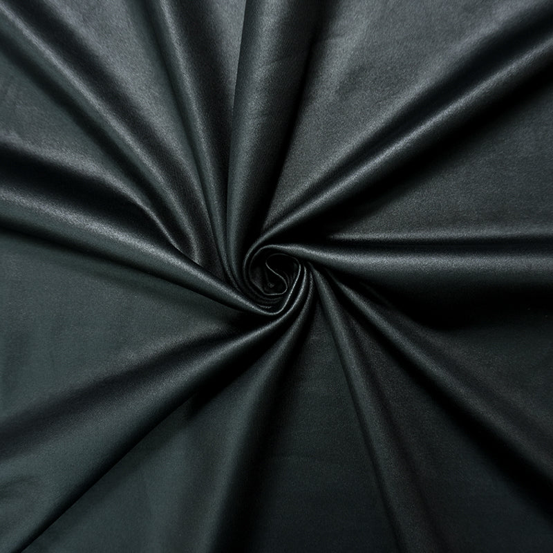 Black Famous Maker Nylon Spandex Solid Double Knit Fabric