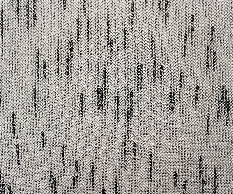 White-Black Famous Maker Poly Rayon Slub Texture Net Knit Fabric