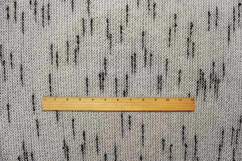 White-Black Famous Maker Poly Rayon Slub Texture Net Knit Fabric