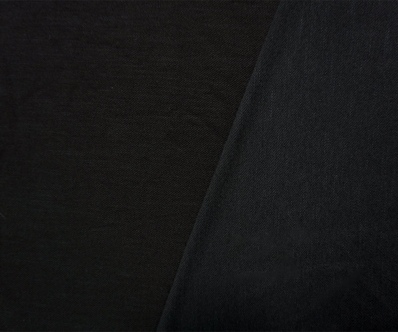 Black Cotton Spandex Twill Knit Knit Fabric