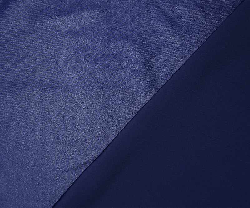 Dark Blue Famous Maker Nylon Solid Satin Tricot Knit Yoga Fabric