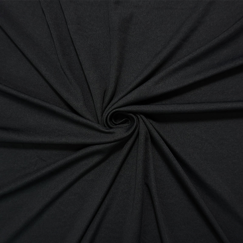 Black Famous Maker Nylon Spandex Interlock Knit Fabric