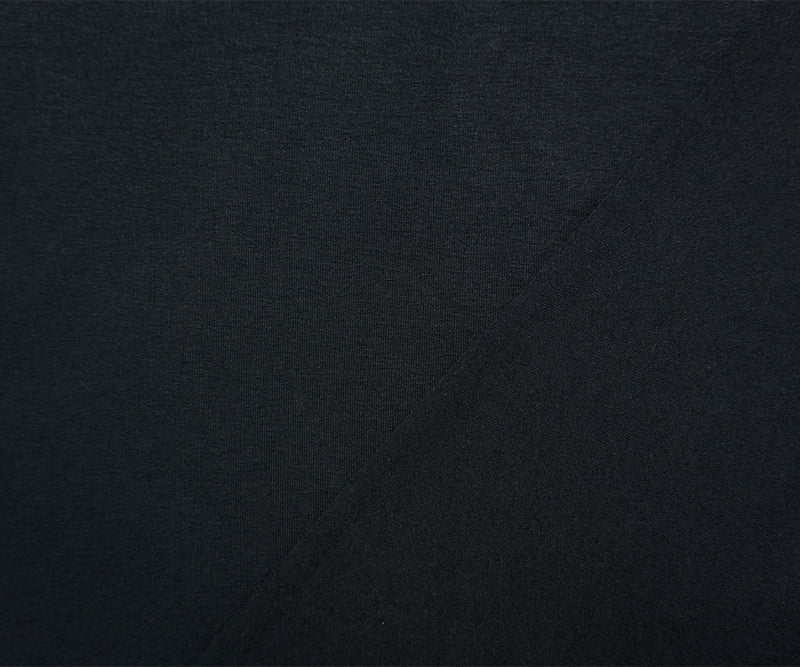 Black Famous Maker Rayon Spandex Solid Jersey Knit Fabric