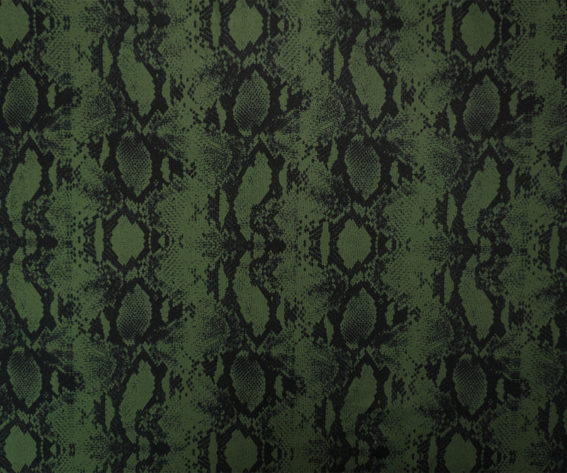 Green Famous Maker Nylon Spandex Reptile Print Tricot Knit Fabric
