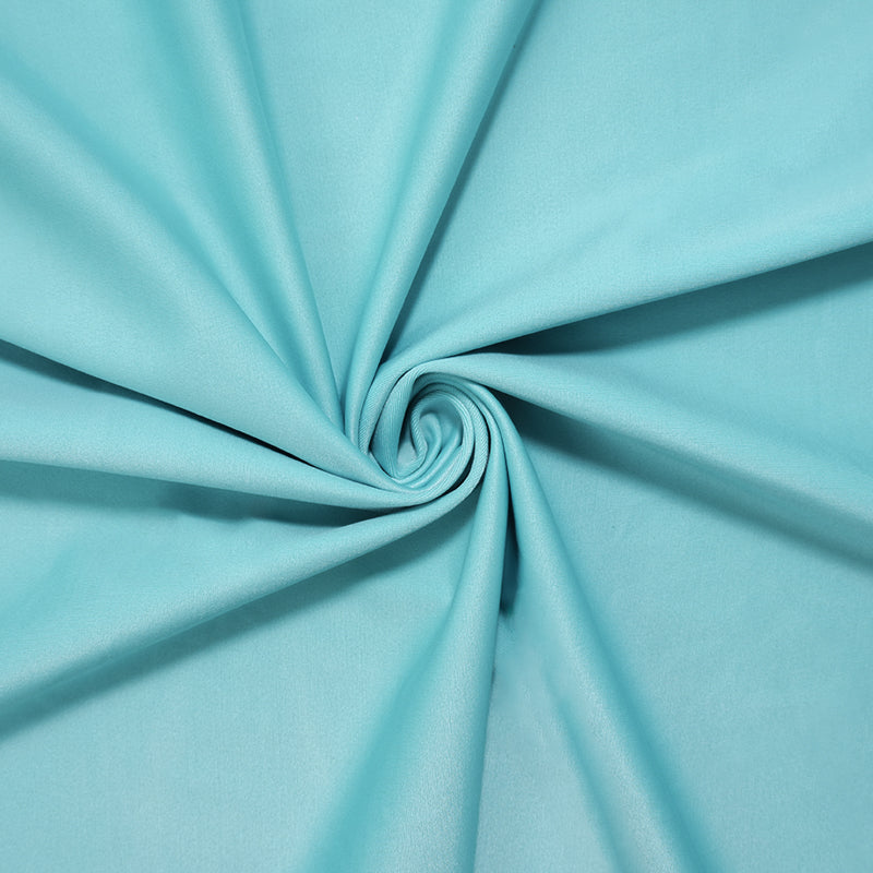 Pastel Teal Famous Maker Nylon Solid Satin Tricot Knit Yoga Fabric
