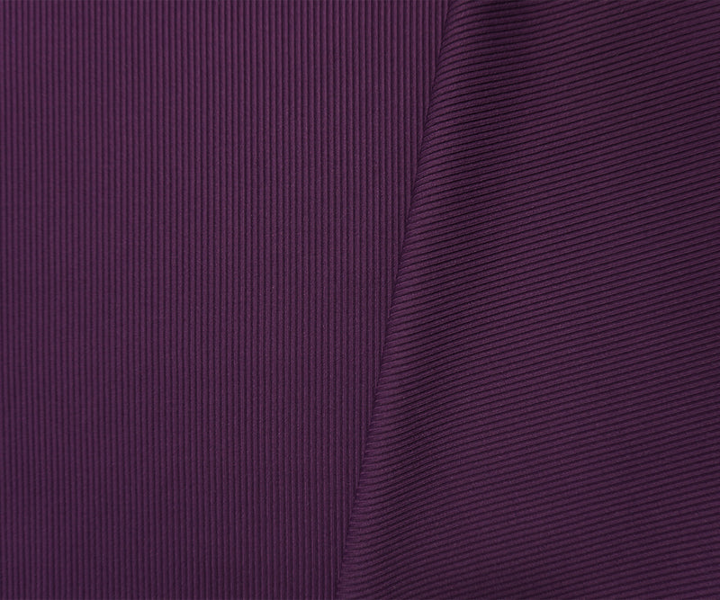 Purple Famous Maker Nylon Spandex Solid Rib Knit Fabric