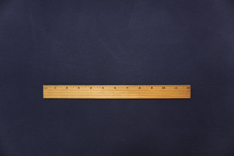 Dark Blue Famous Maker Poly Spandex Solid Rib Knit Fabric