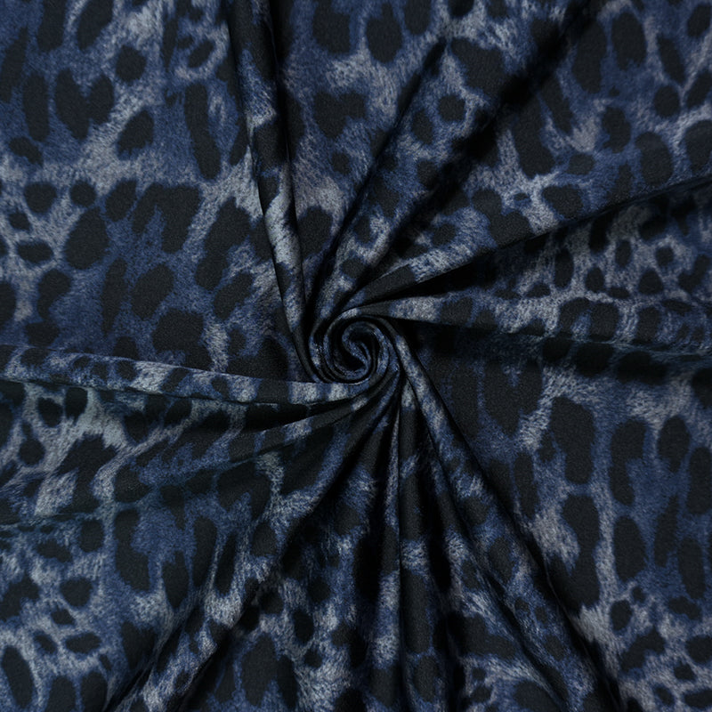 Blue Famous Maker Nylon Spandex Cheetah Tricot Knit Fabric