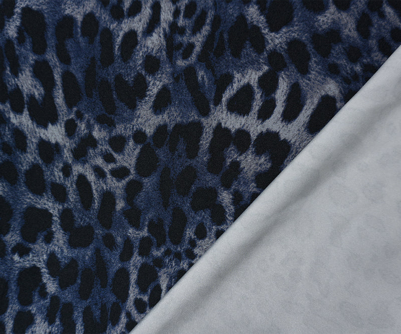 Blue Famous Maker Nylon Spandex Cheetah Tricot Knit Fabric