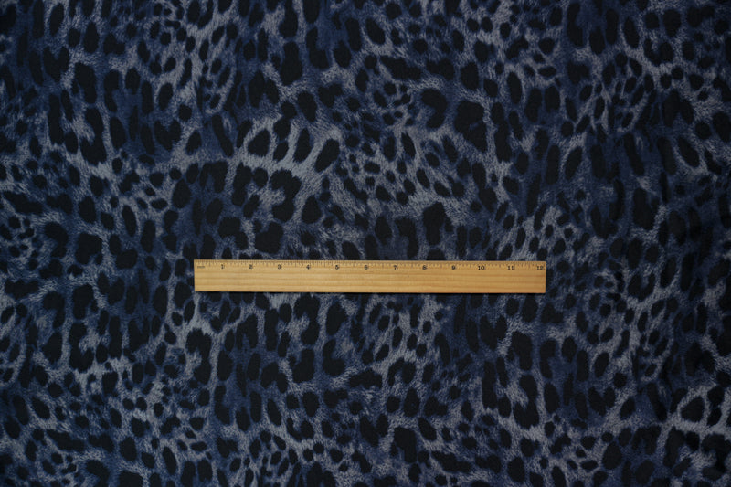 Blue Famous Maker Nylon Spandex Cheetah Tricot Knit Fabric