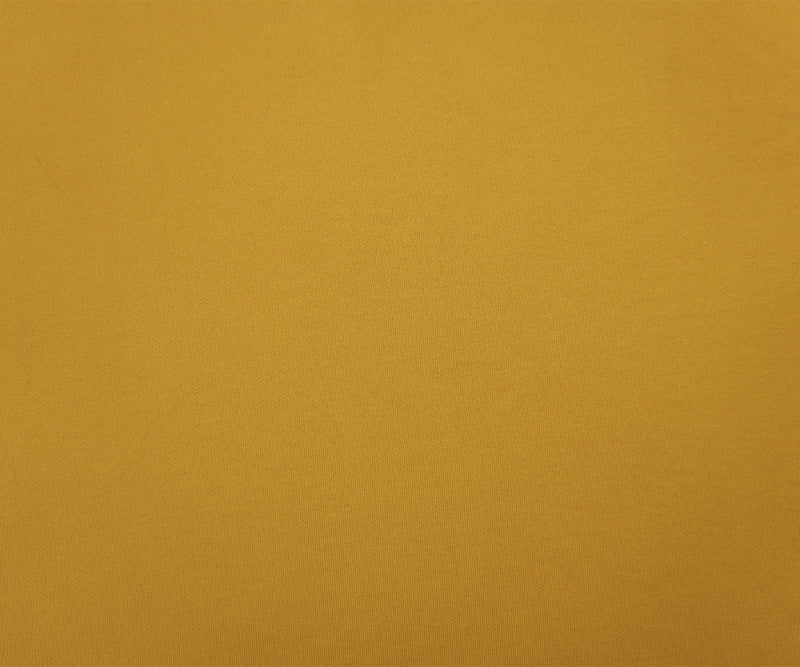 Yellow Poly Blend Solid French Terry Knit Fabric