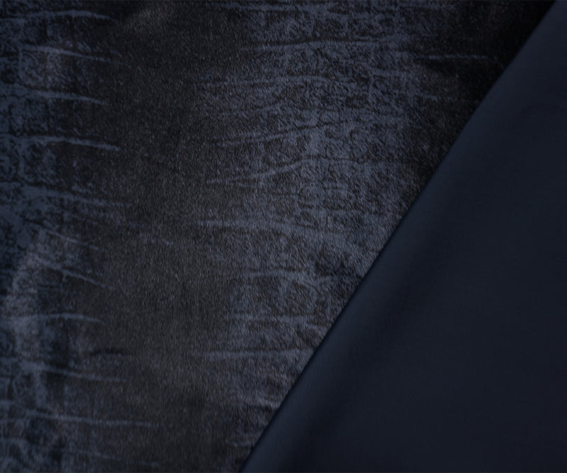 Black Famous Maker Nylon Spandex Reptile Satin Tricot Knit Fabric