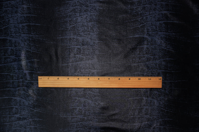 Black Famous Maker Nylon Spandex Reptile Satin Tricot Knit Fabric