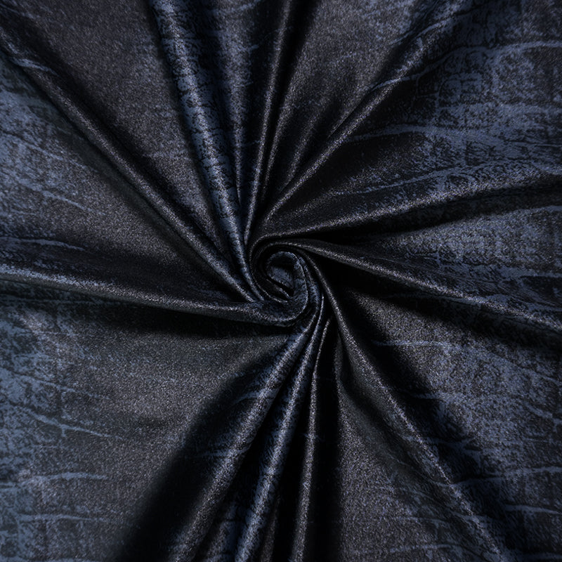 Black Famous Maker Nylon Spandex Reptile Satin Tricot Knit Fabric