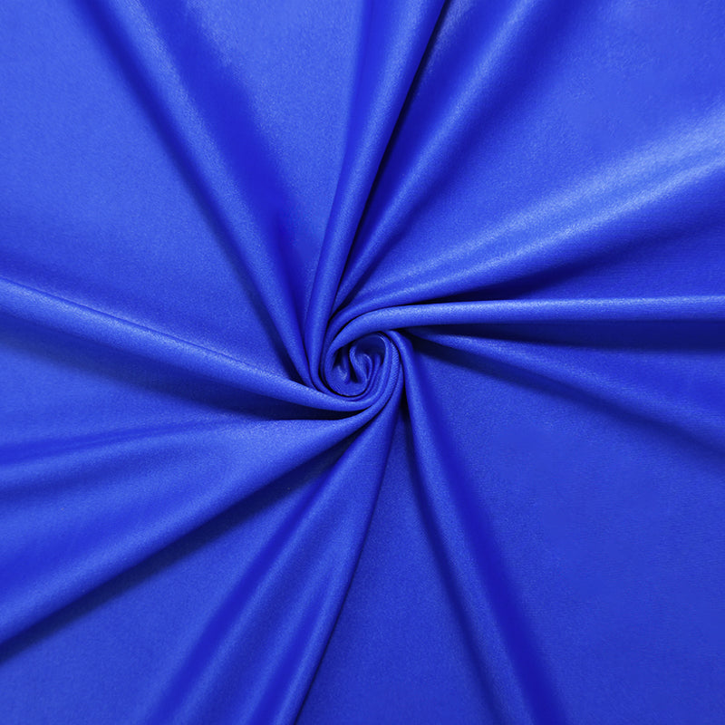 Blue Famous Maker Nylon Spandex Satin Tricot Knit Yoga Fabric