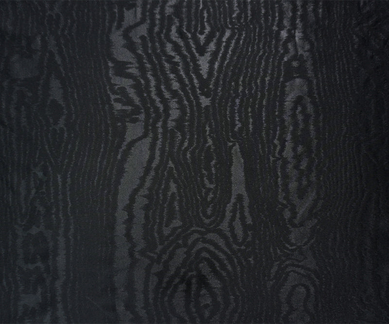 Black Famous Maker Nylon Wood Grain Satin Tricot Knit Fabric