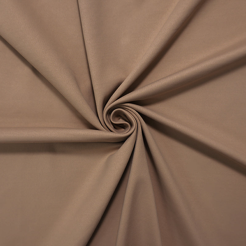 Beige Famous Maker Nylon Spandex Solid Tricot Knit Yoga Fabric