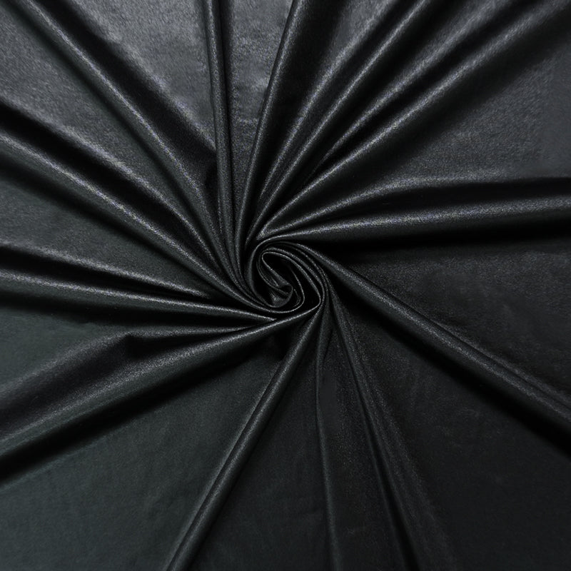Black Famous Maker Poly Spandex Solid Satin Double Knit Fabric