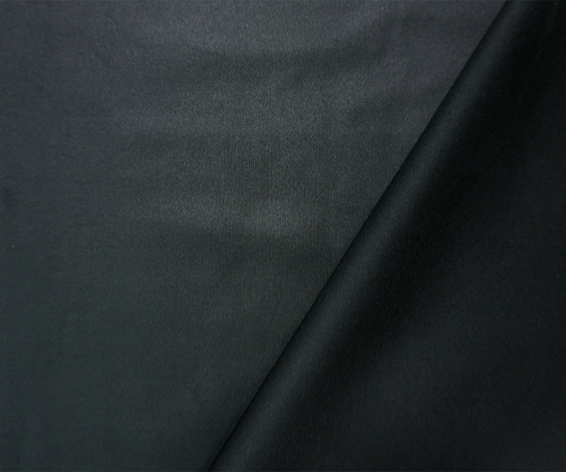 Black Famous Maker Lustrous Solid Jersey Yoga Knit Fabric