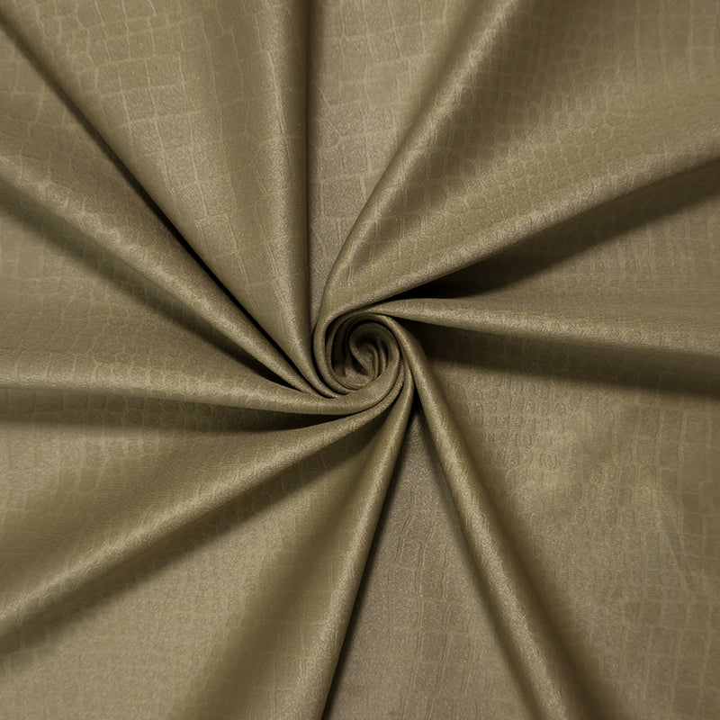 Olive Brown Famous Maker Nylon Reptile Satin Tricot Knit Fabric