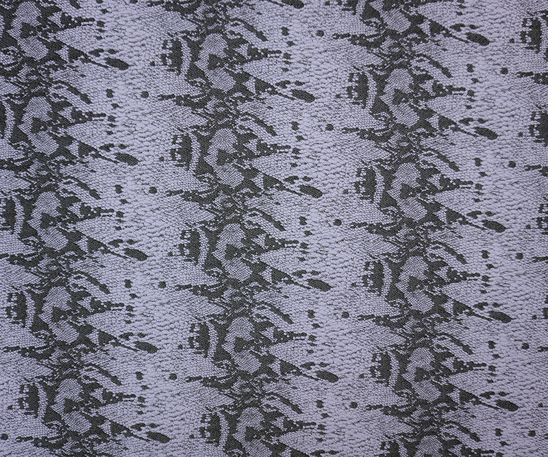 Purple-Black Famous Maker Reptile Jacquard Double Knit Yoga Fabric
