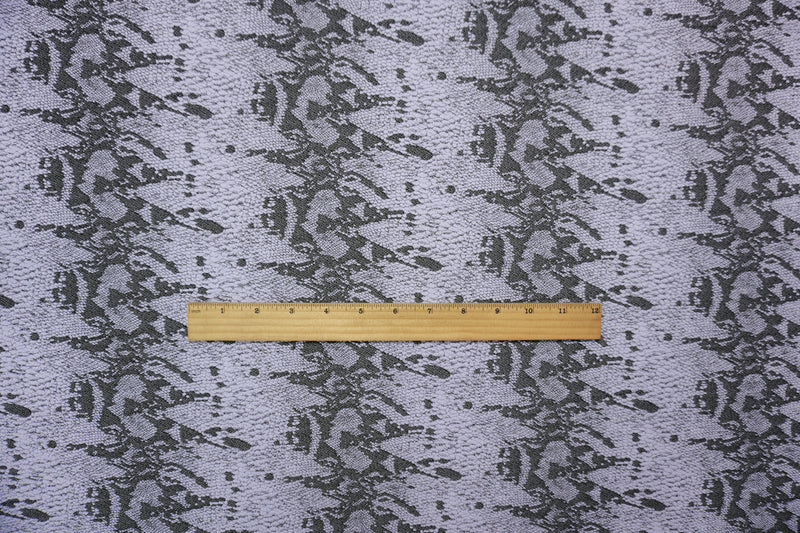 Purple-Black Famous Maker Reptile Jacquard Double Knit Yoga Fabric