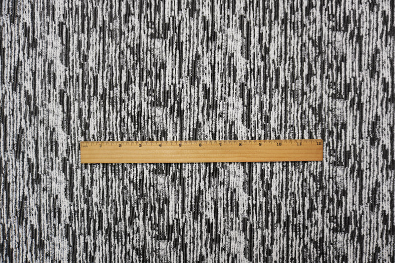 White Famous Maker Nylon Texture Jacquard Double Knit Fabric