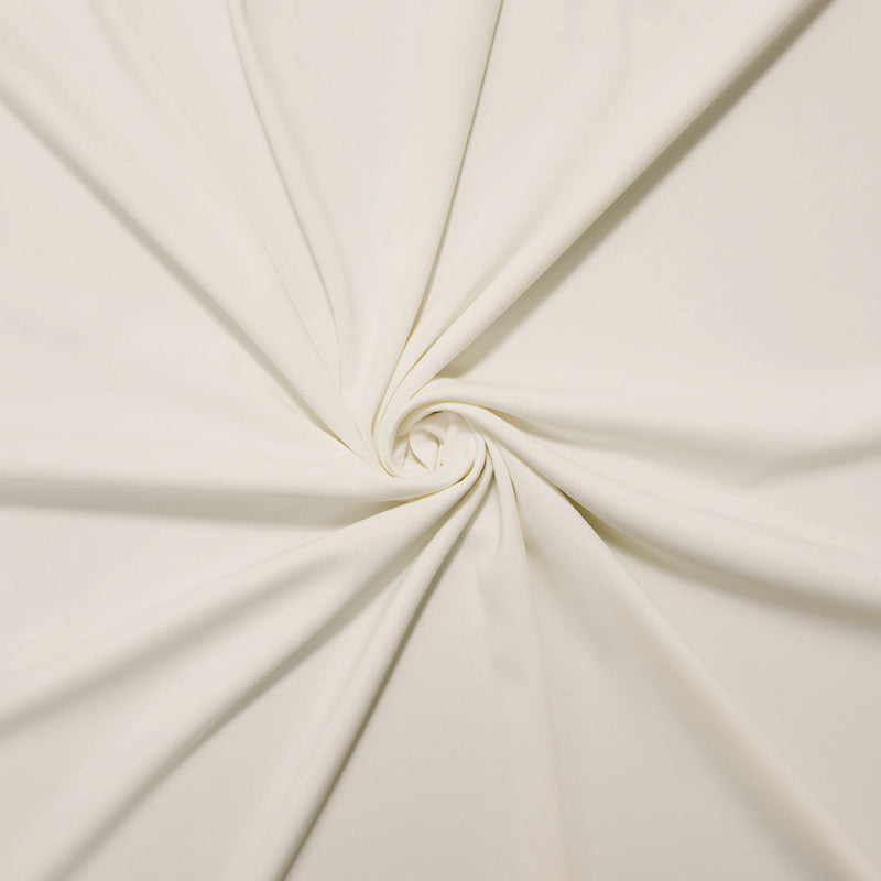 Light Ivory Famous Maker Nylon Solid Tricot Knit Yoga Fabric