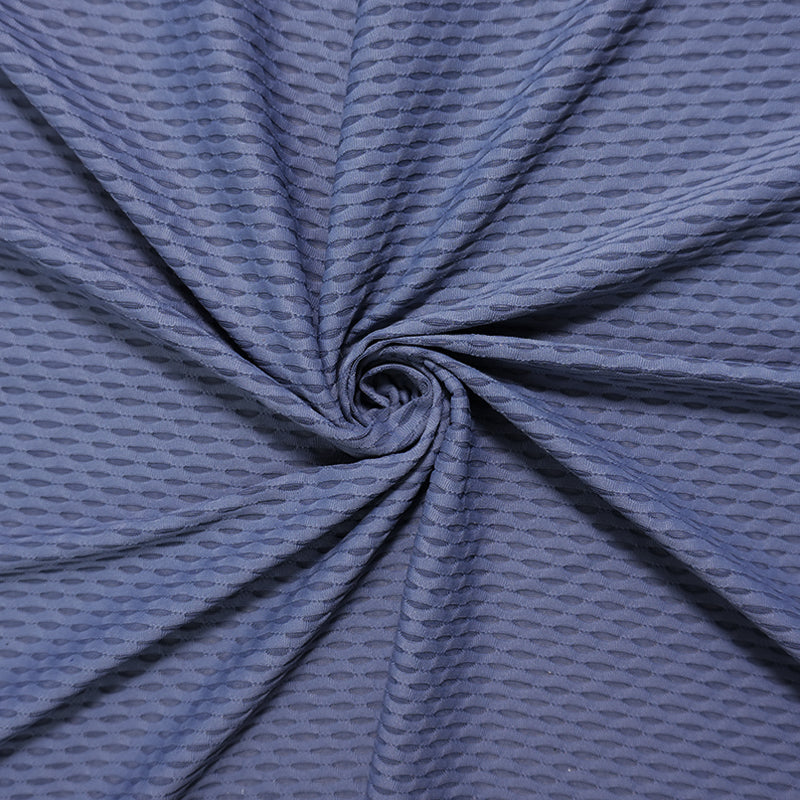 Blue Famous Maker Nylon Spandex Mesh 3D Knit Yoga Fabric