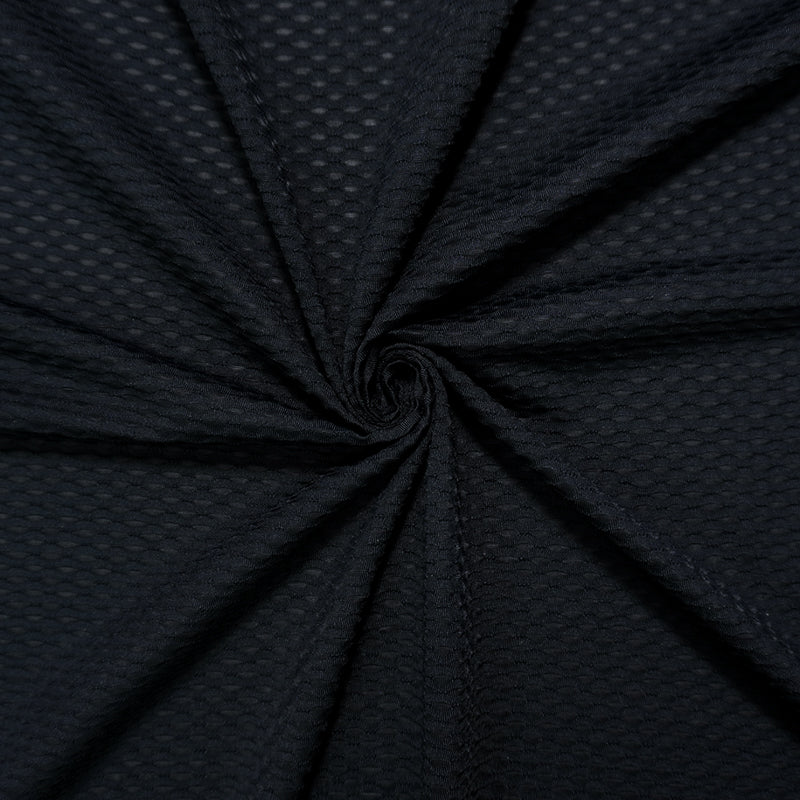 Black Famous Maker Nylon Spandex Mesh 3D Knit Yoga Fabric