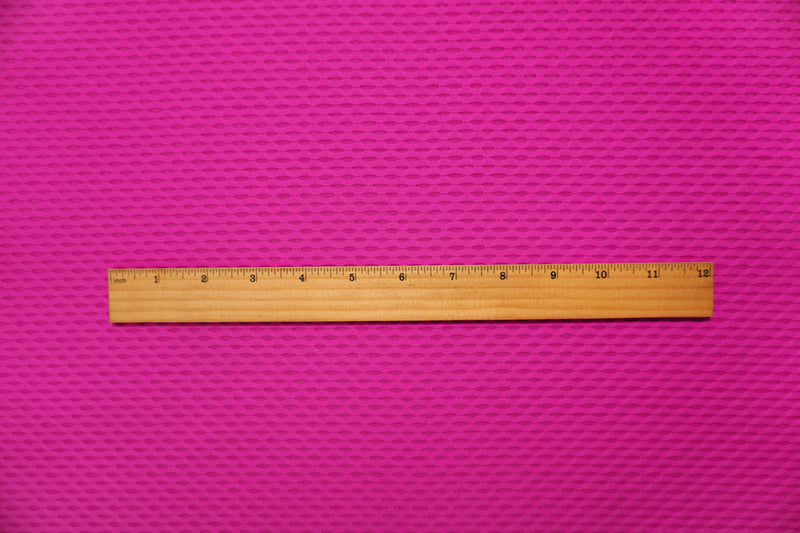 Fuchsia Pink Famous Maker Nylon Spandex Mesh 3D Knit Yoga Fabric