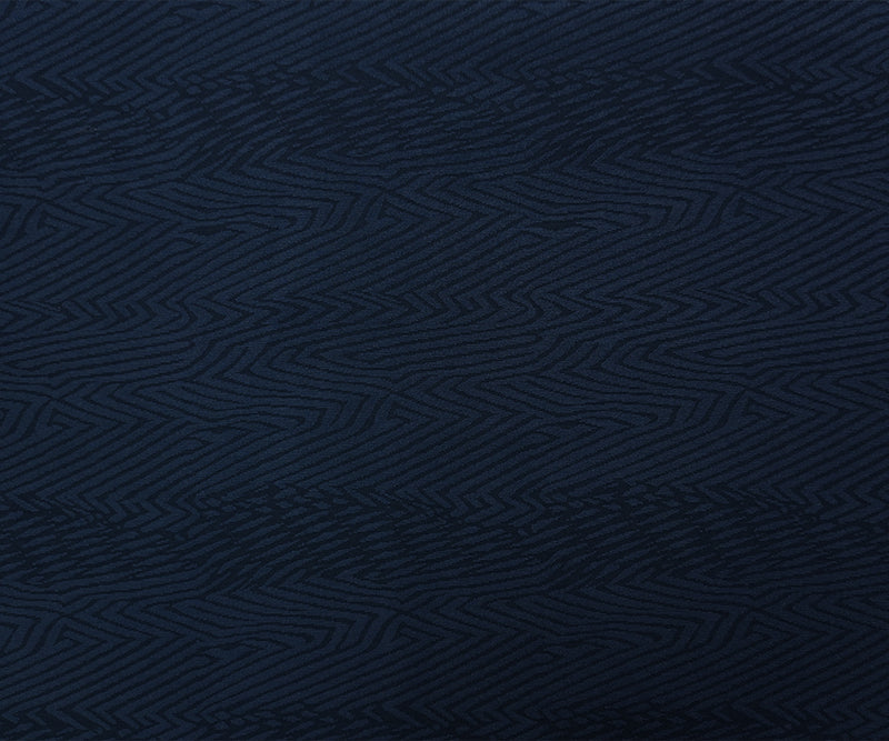 Deep Navy Famous Maker Nylon Abstract Jacquard Double Knit Fabric