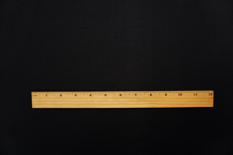 Black Famous Maker Nylon Spandex Solid Rib Knit Yoga Fabric