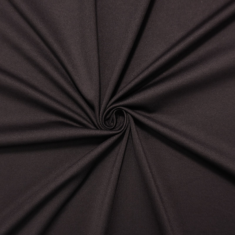 Deep Brown Famous Maker Nylon Solid Tricot Knit Yoga Fabric