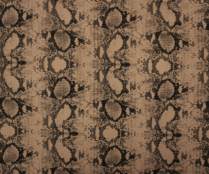 Brown Famous Maker Nylon Reptile Jacquard Double Knit Fabric