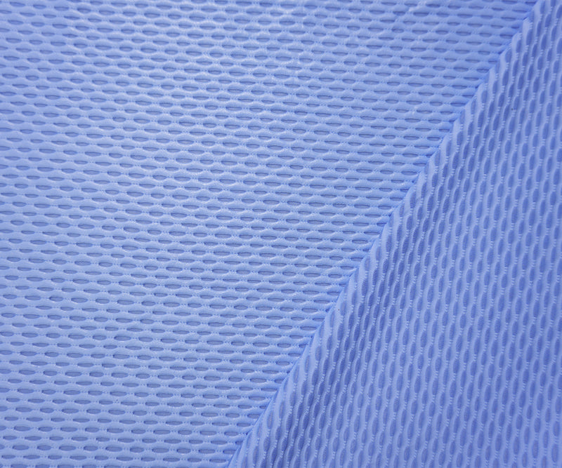 Pastel Blue Famous Maker Nylon Spandex Mesh 3D Knit Yoga Fabric