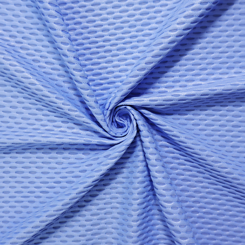 Pastel Blue Famous Maker Nylon Spandex Mesh 3D Knit Yoga Fabric