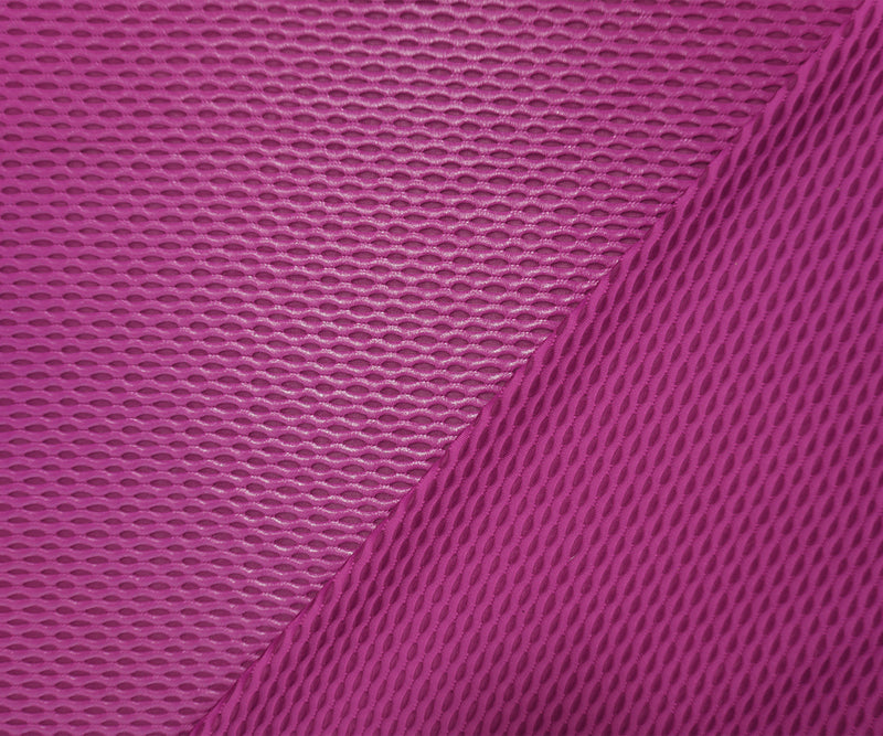 Magenta Purple Famous Maker Nylon Mesh 3D Knit Yoga Fabric