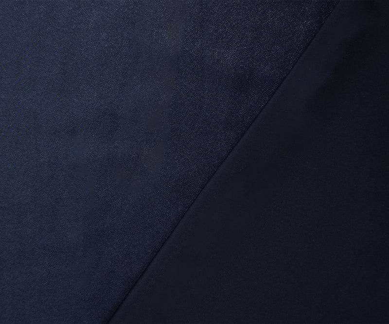 Deep Navy Blue Famous Maker Nylon Satin Tricot Knit Yoga Fabric