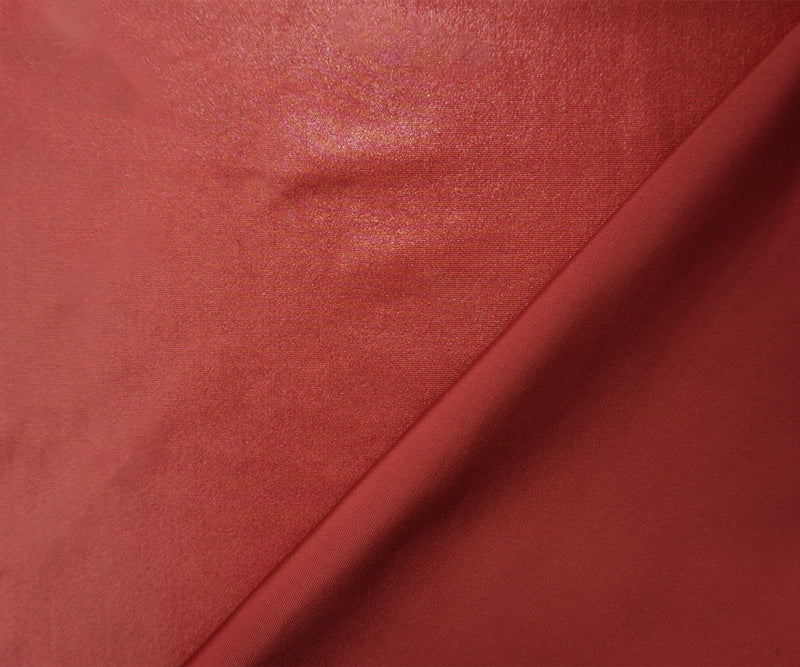 Deep Red Famous Maker Nylon Satin Tricot Knit Yoga Fabric