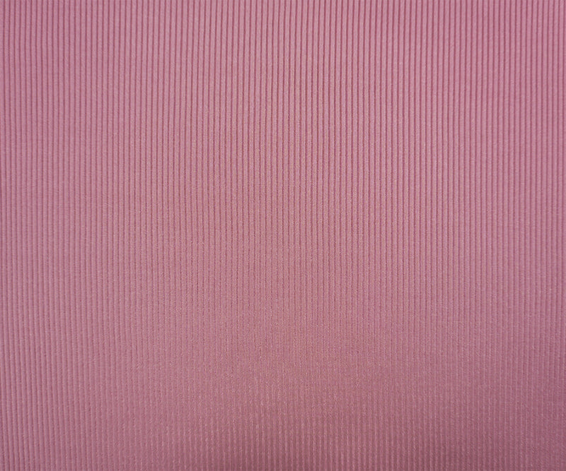 Pink Famous Maker Nylon Spandex Solid Rib Knit Yoga Fabric