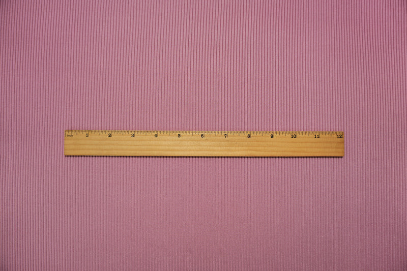 Pink Famous Maker Nylon Spandex Solid Rib Knit Yoga Fabric