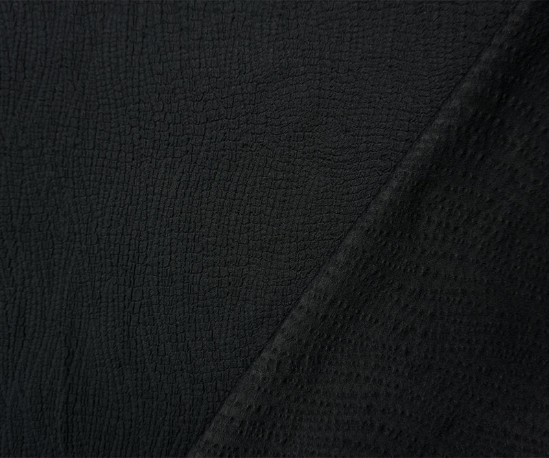 Black Famous Maker Nylon Texture Jacquard Double Knit Fabric