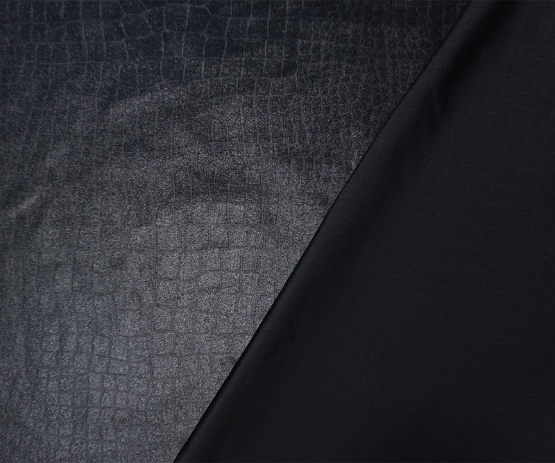 Black Famous Maker Nylon Spandex Reptile Satin Tricot Knit Fabric